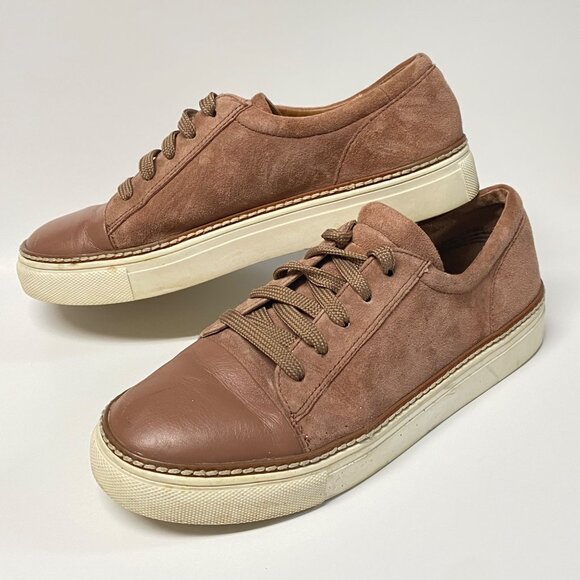 size 8‎ M Caslon Camden mauve suede leather sneakers lace up shoes womens - Picture 1 of 11